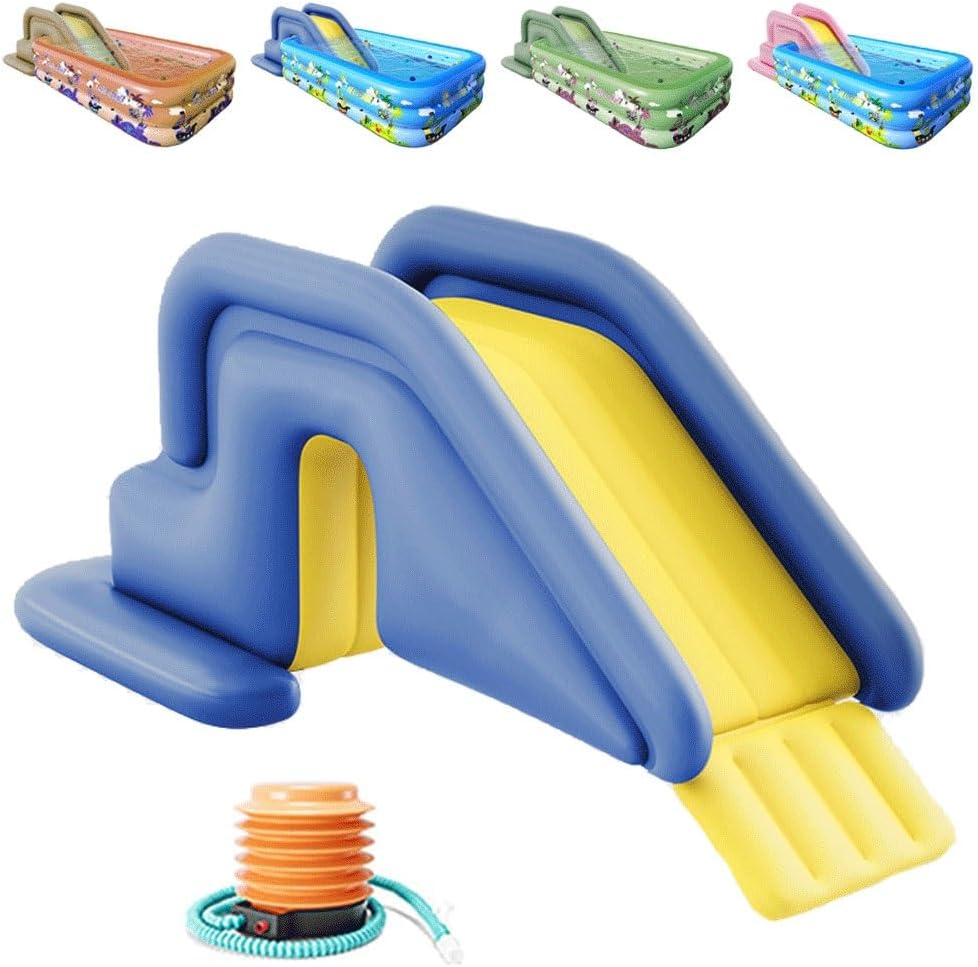 2025 TobogáN AcuáTico Inflable para Piscina, Suministros para Piscina de Verano, Escalera de TrampolíN Universal para Patio Trasero
